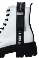 Kadın Beyaz Fermuarlı Postal Bot | Derimod