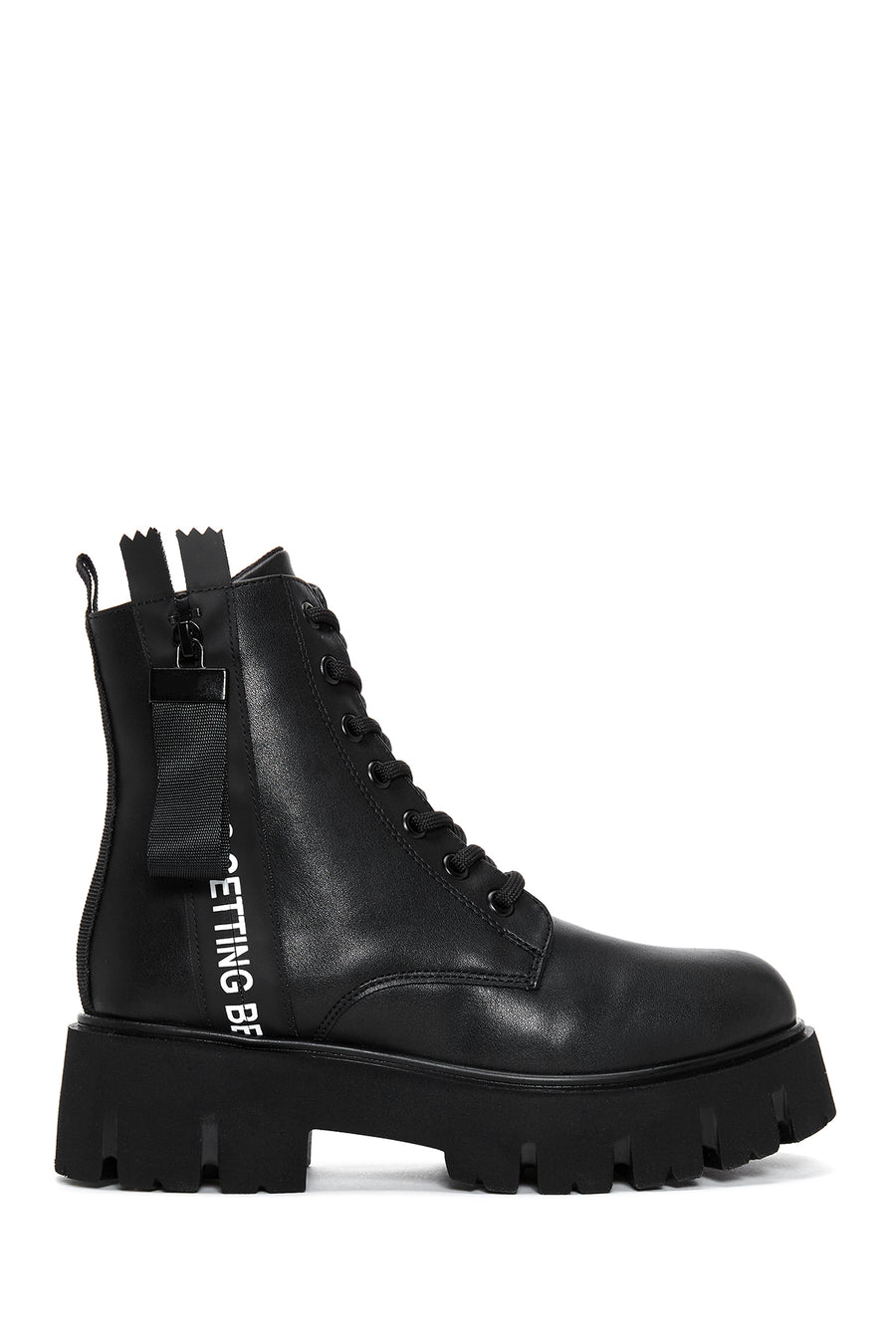 Women's Black Zippered Boots 22WFE221018 | Derimod