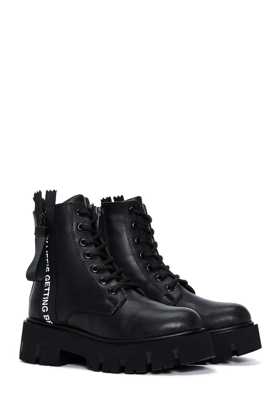 Women's Black Zippered Boots