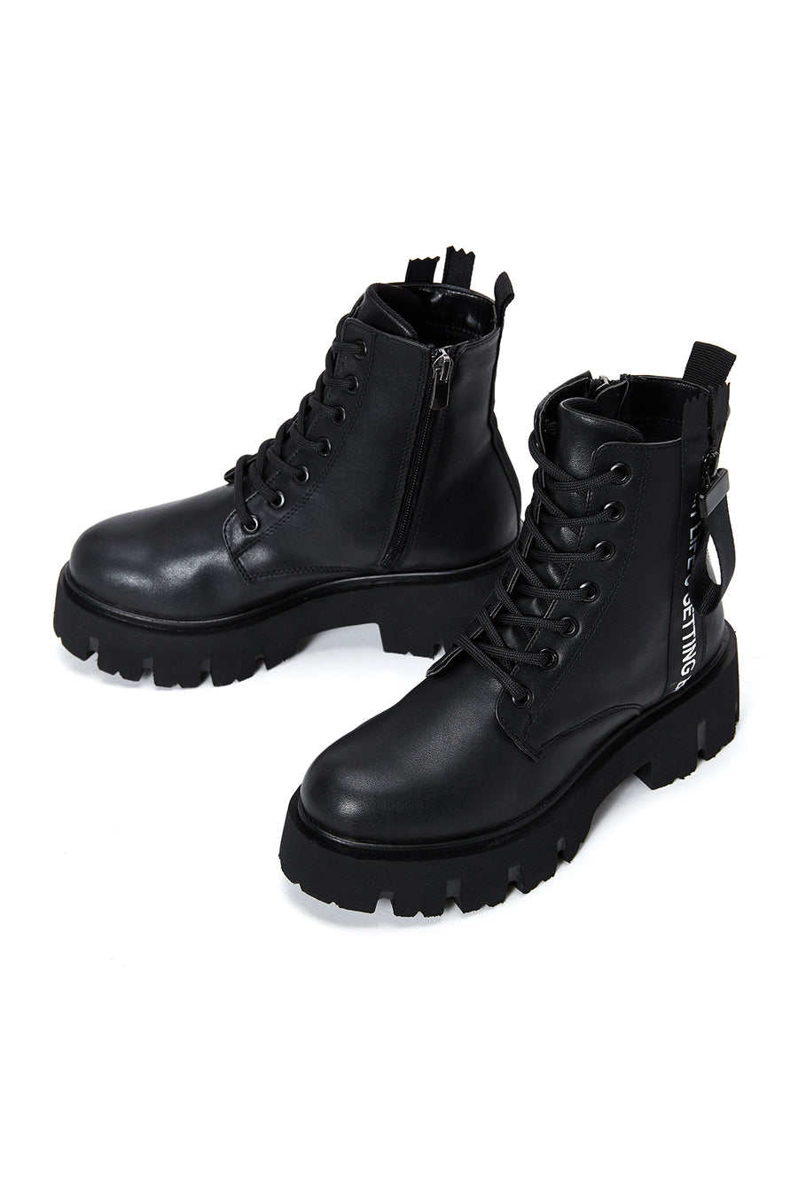Women's Black Zippered Boots