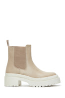 Women's Cream Thick Soled Chelsea Boots | Derimod