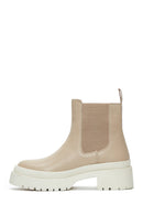 Women's Cream Thick Soled Chelsea Boots | Derimod