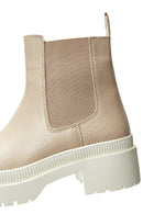 Women's Cream Thick Soled Chelsea Boots | Derimod