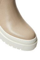 Women's Cream Thick Soled Chelsea Boots | Derimod