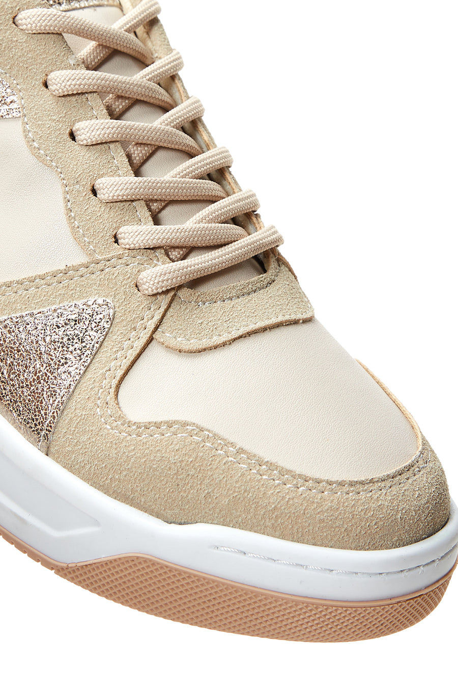 Kadın Bej Bağcıklı Sneaker