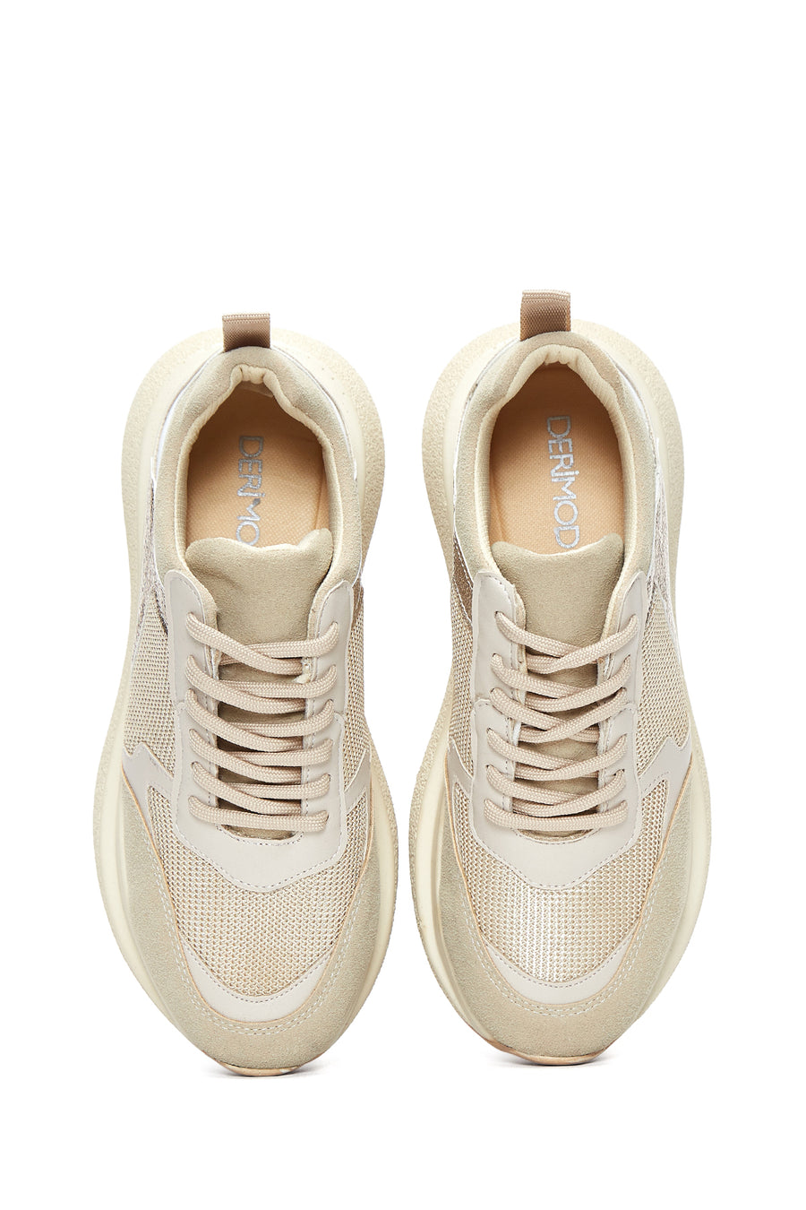 Kadın Bej  Kalın Tabanlı Sneaker