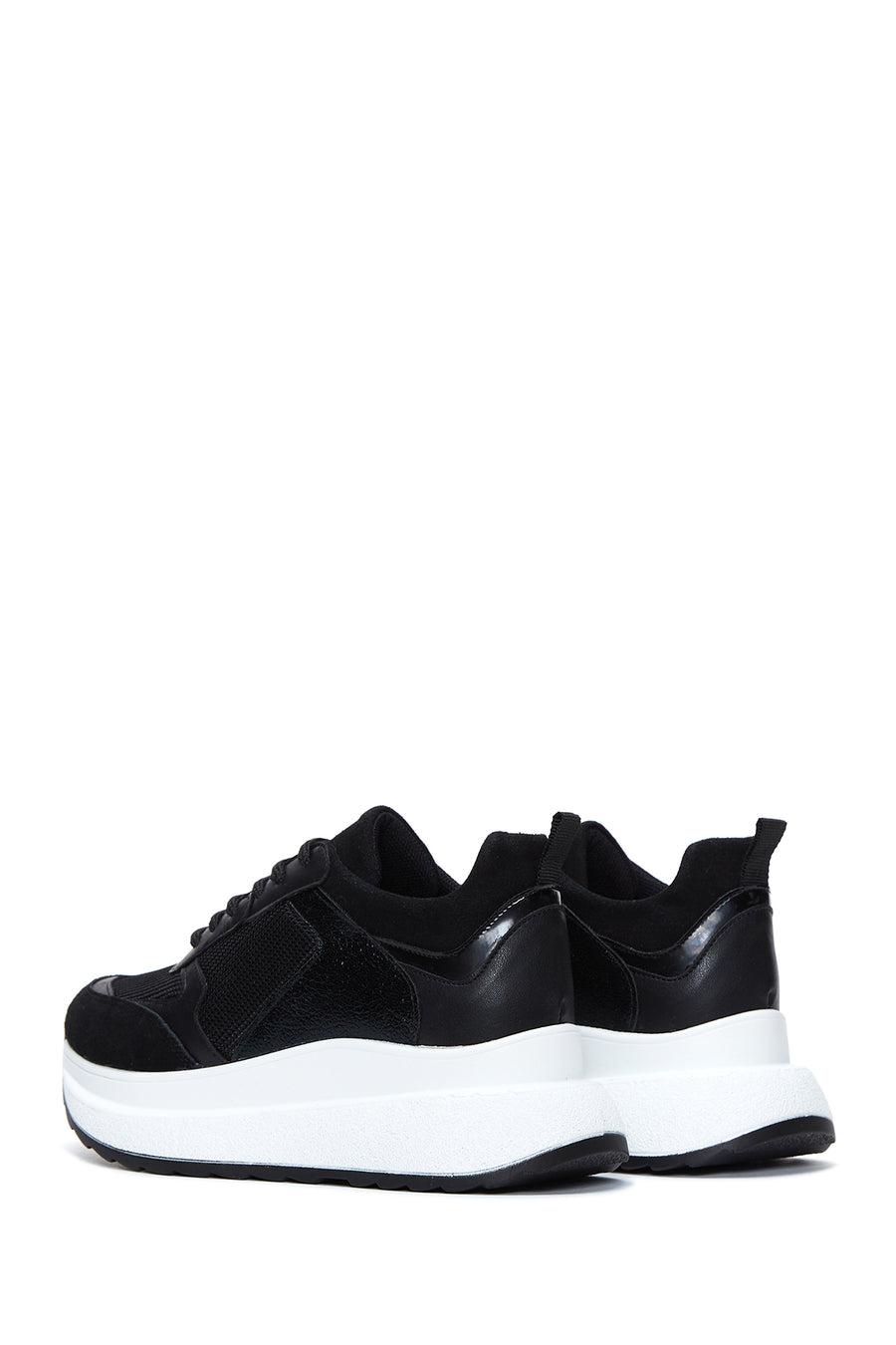 Kadın Siyah Kalın Tabanlı Sneaker