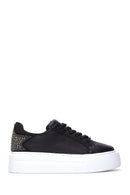 Women's Black Stone Sneaker | Derimod