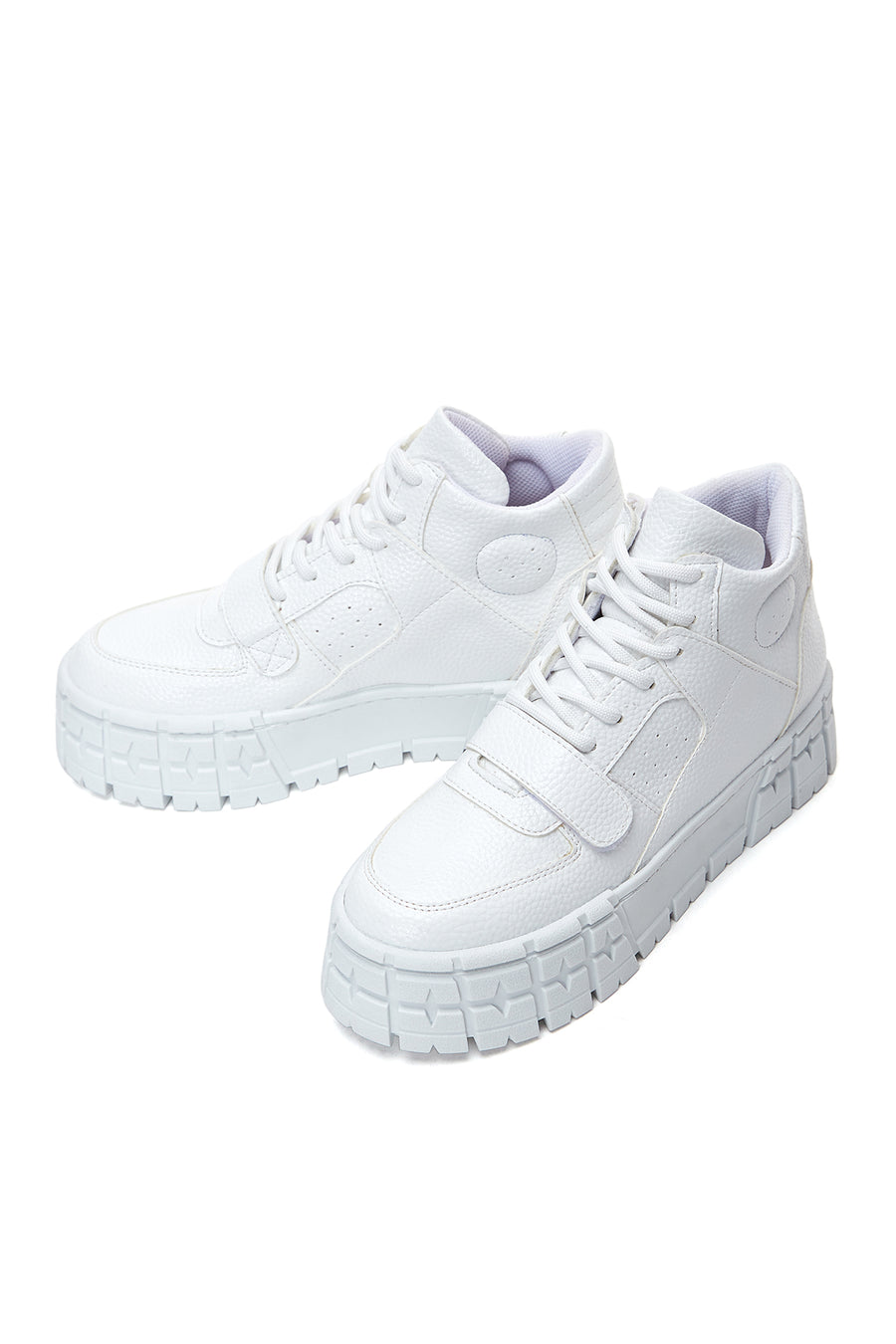 Kadın Beyaz Kalın Tabanlı Bilekli Sneaker