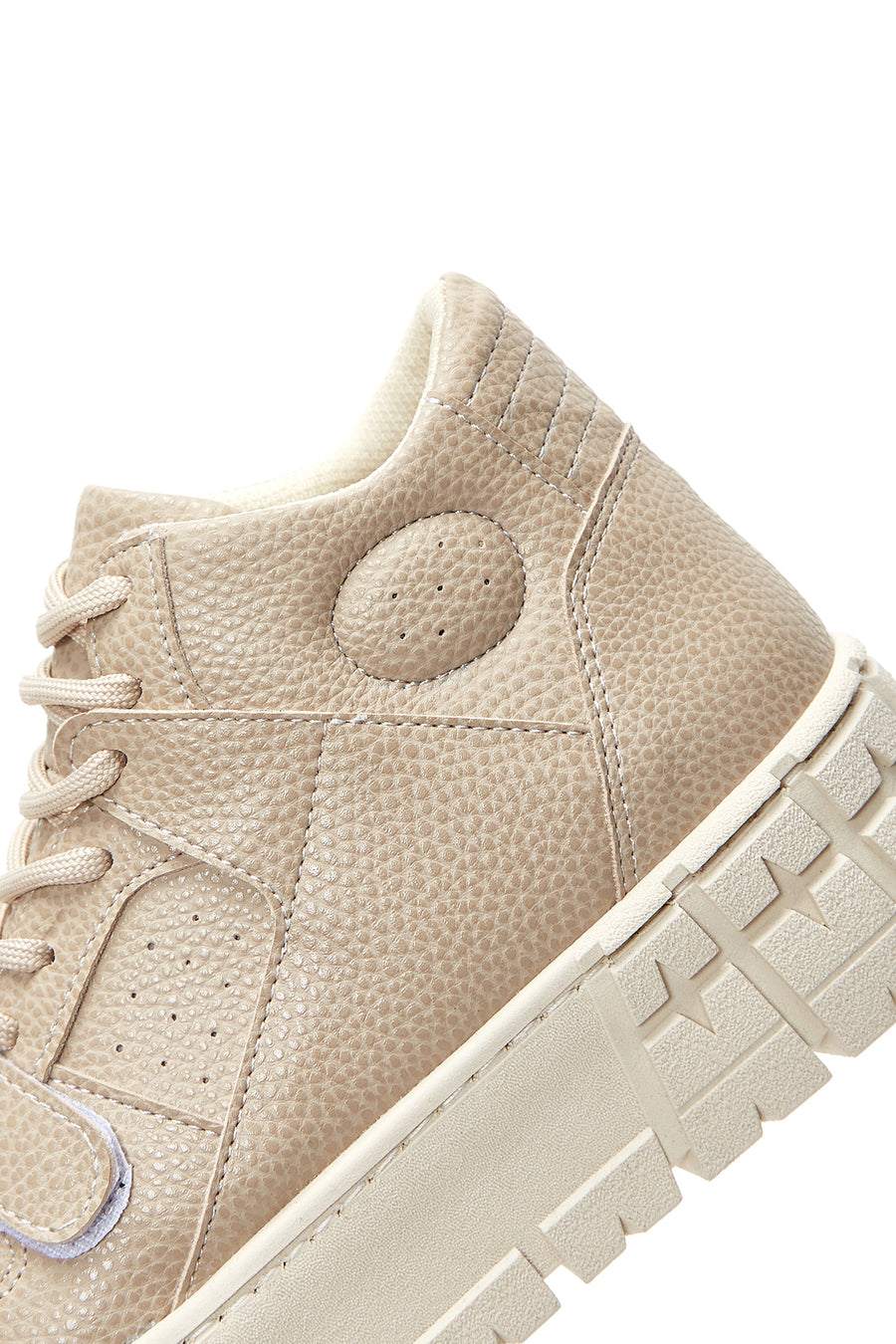 Kadın Bej Kalın Tabanlı Bilekli Sneaker