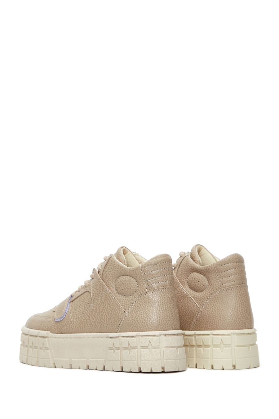 Kadın Bej Kalın Tabanlı Bilekli Sneaker