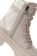 Kadın Bej Fermuarlı Postal Bot | Derimod