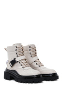 Women's Beige Buckle Boots | Derimod