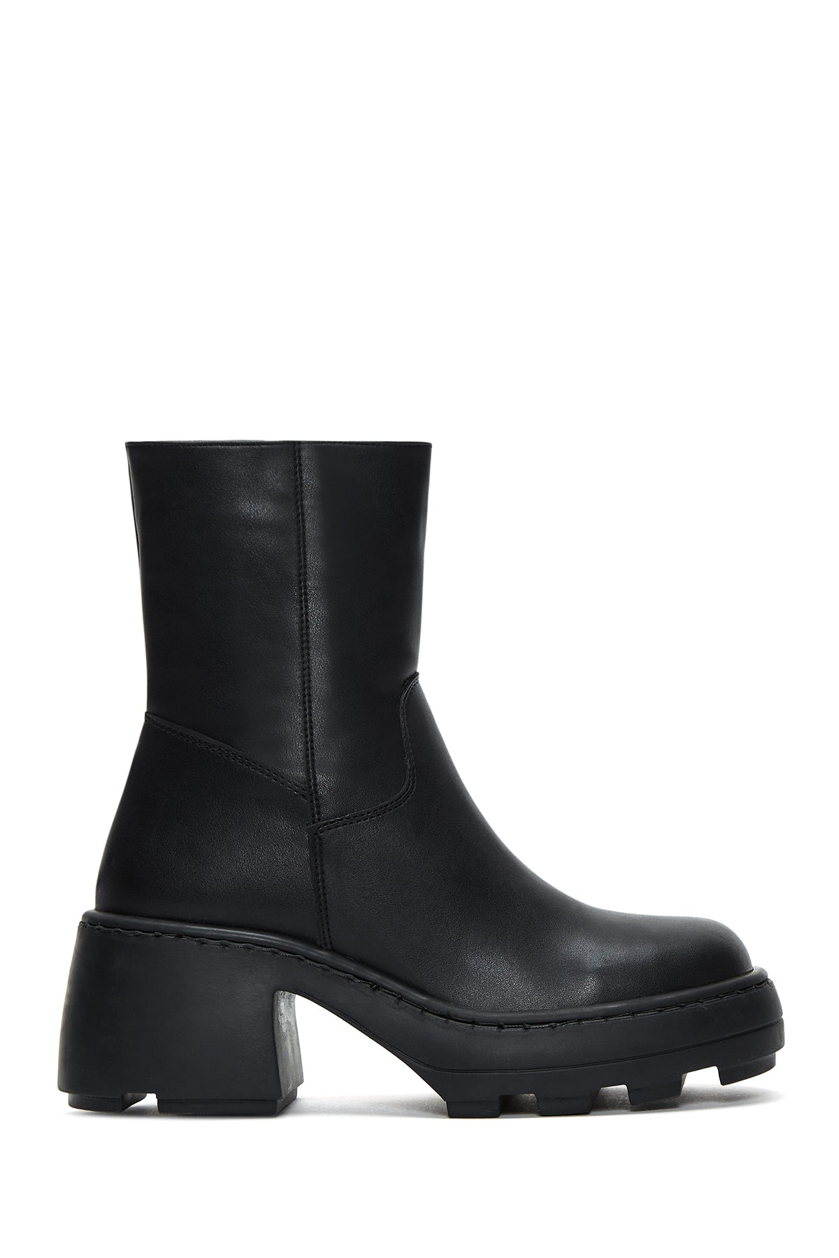 Women's Black Thick Soled Zippered Boots 22WFE223918 | Derimod