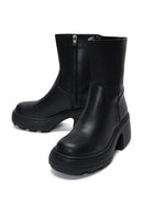 Women's Black Thick Soled Zippered Boots | Derimod