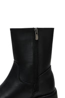 Women's Black Thick Soled Zippered Boots | Derimod