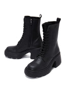 Kadın Siyah Fermuarlı Topuklu Postal Bot | Derimod