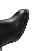 Kadın Siyah Fermuarlı Topuklu Klasik Bot | Derimod