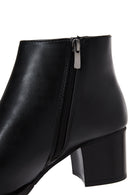 Kadın Siyah Fermuarlı Topuklu Klasik Bot | Derimod