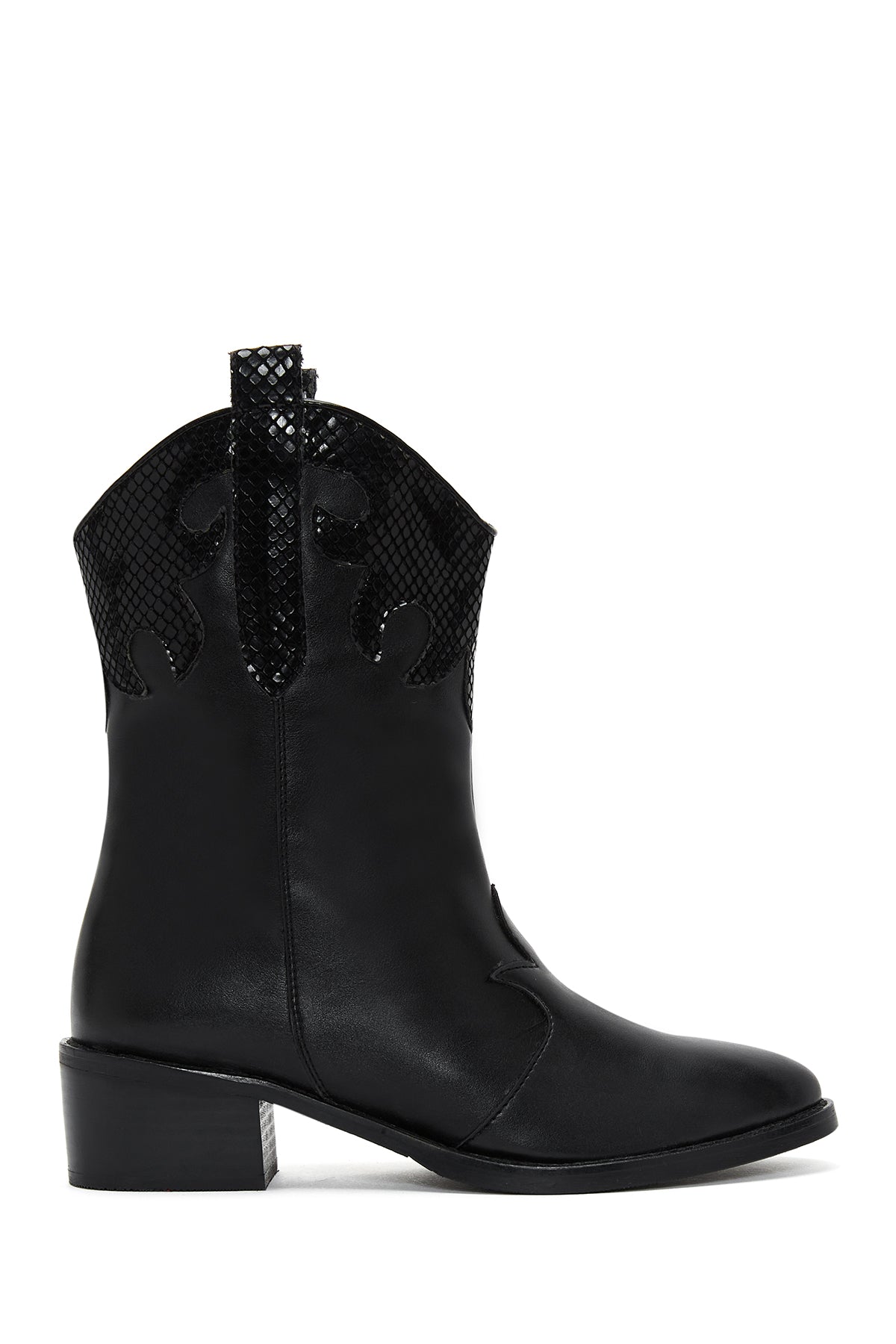 Women's Black Heeled Cowboy Boots 22WFE251414 | Derimod