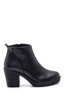 Women's Black Zippered Heeled Boots | Derimod