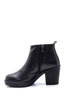 Women's Black Zippered Heeled Boots | Derimod