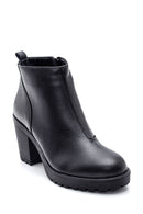 Women's Black Zippered Heeled Boots | Derimod