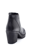 Women's Black Zippered Heeled Boots | Derimod