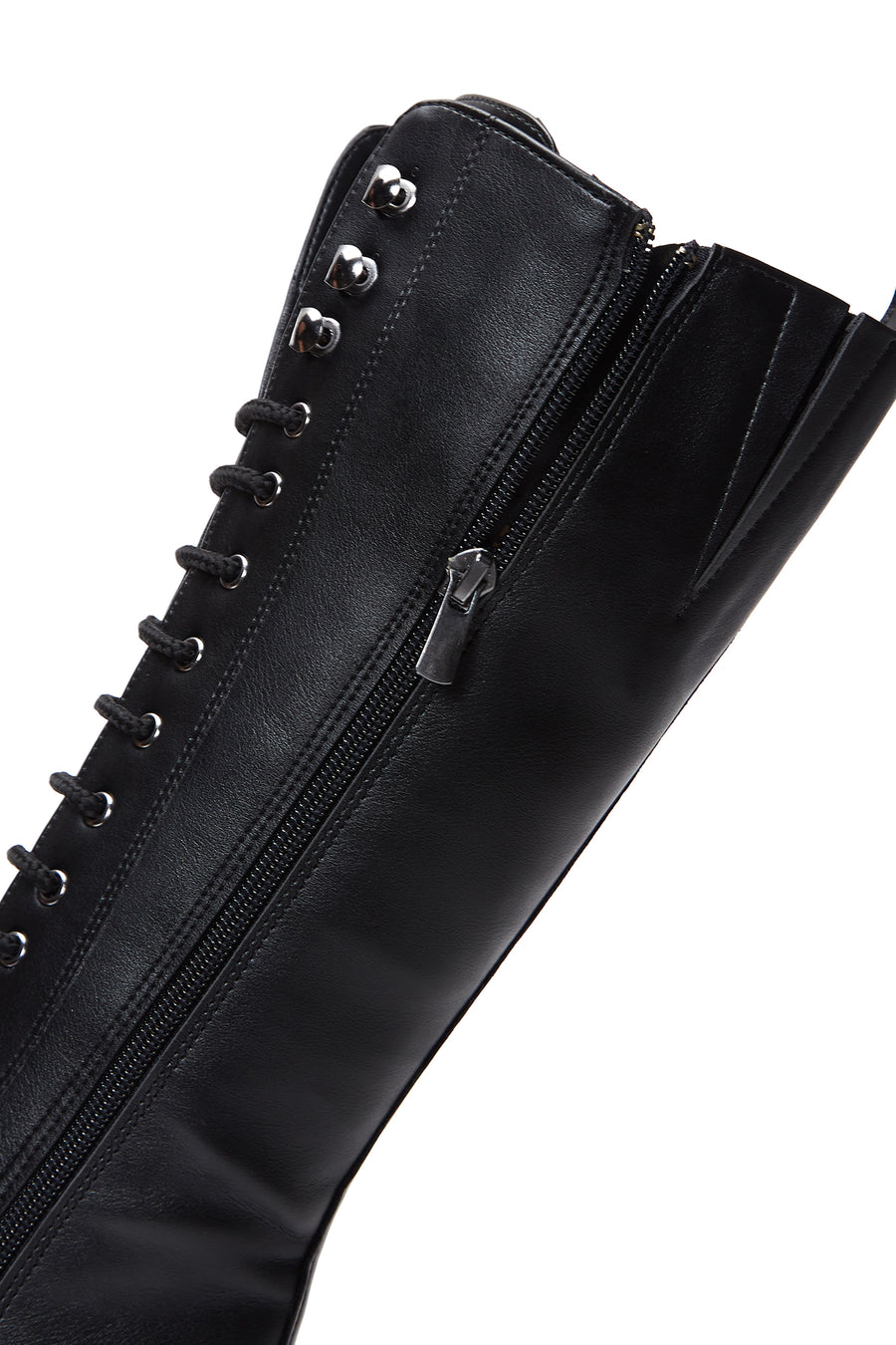 Kadın Siyah Bağcıklı Çizme