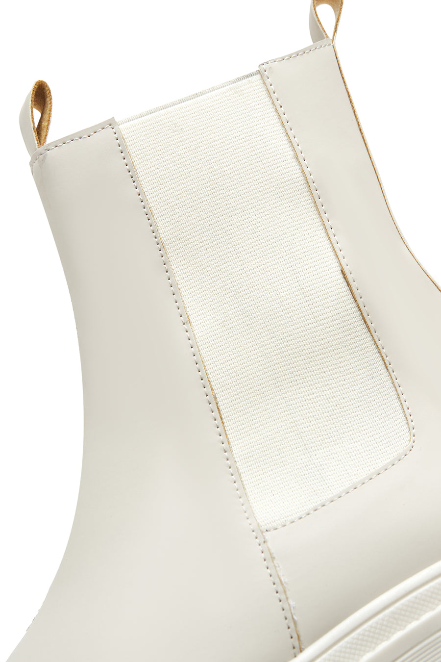 Women's Cream Chelsea Boots