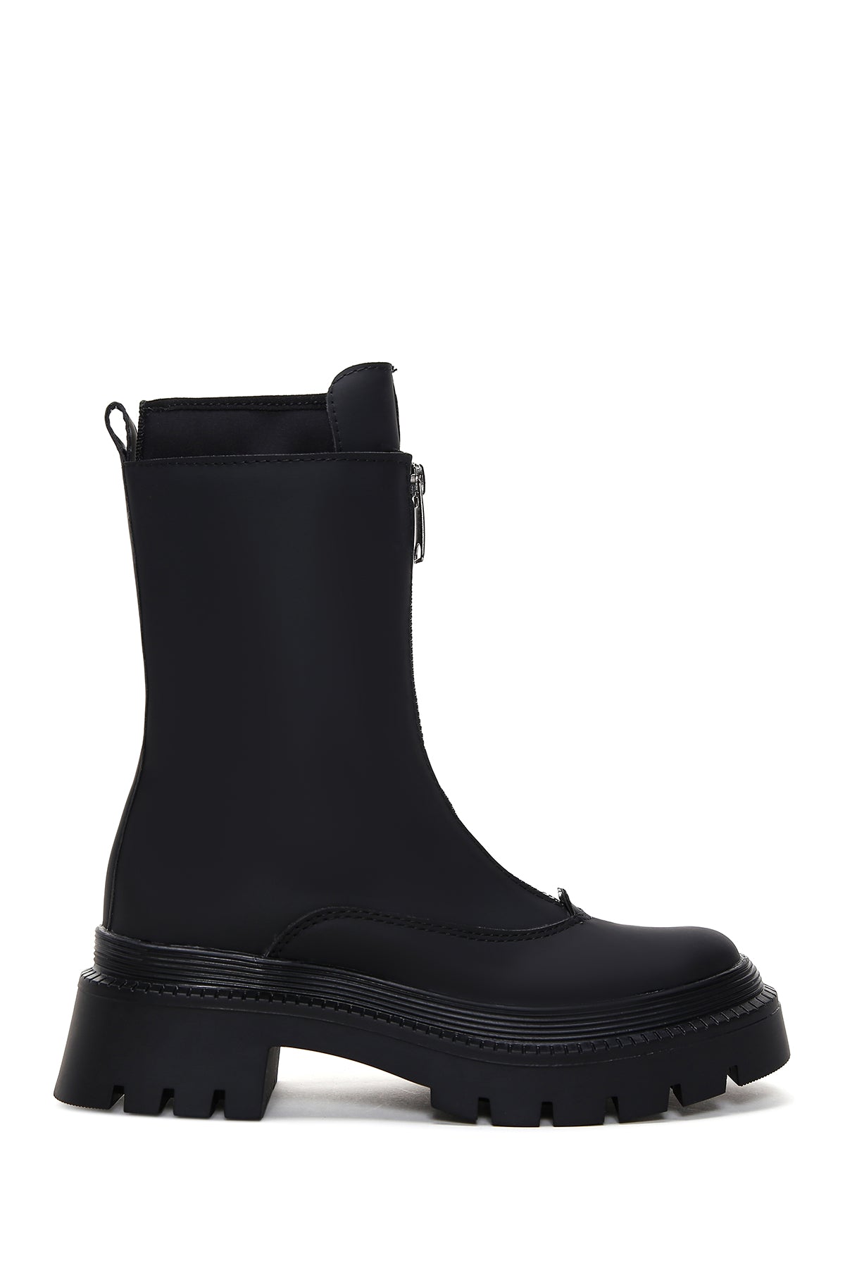 Kadın Siyah Fermuarlı Düz Bot 22WFE2534MT | Derimod