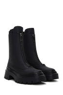 Kadın Siyah Fermuarlı Düz Bot | Derimod