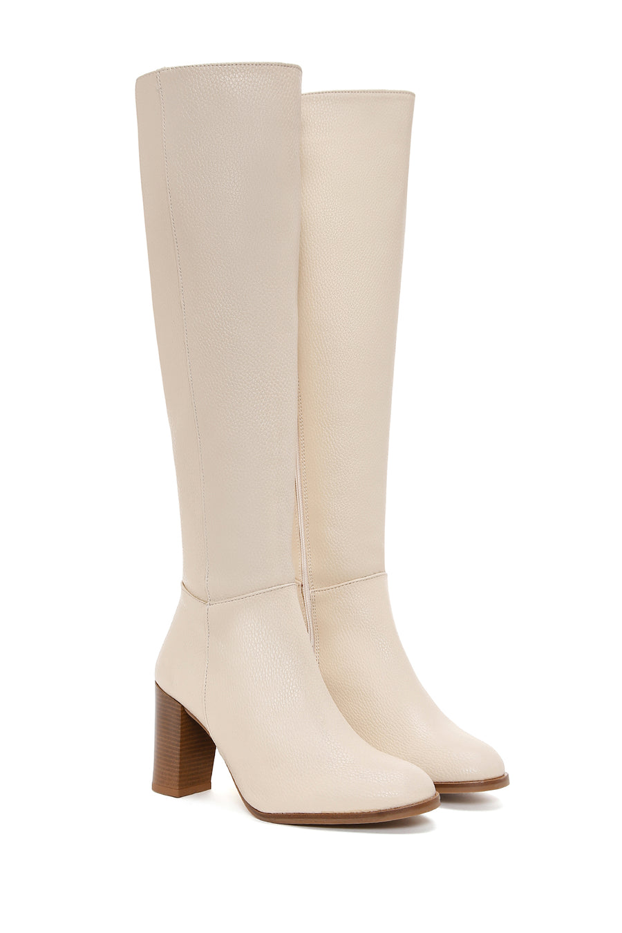 Women's Beige High Heeled Boots