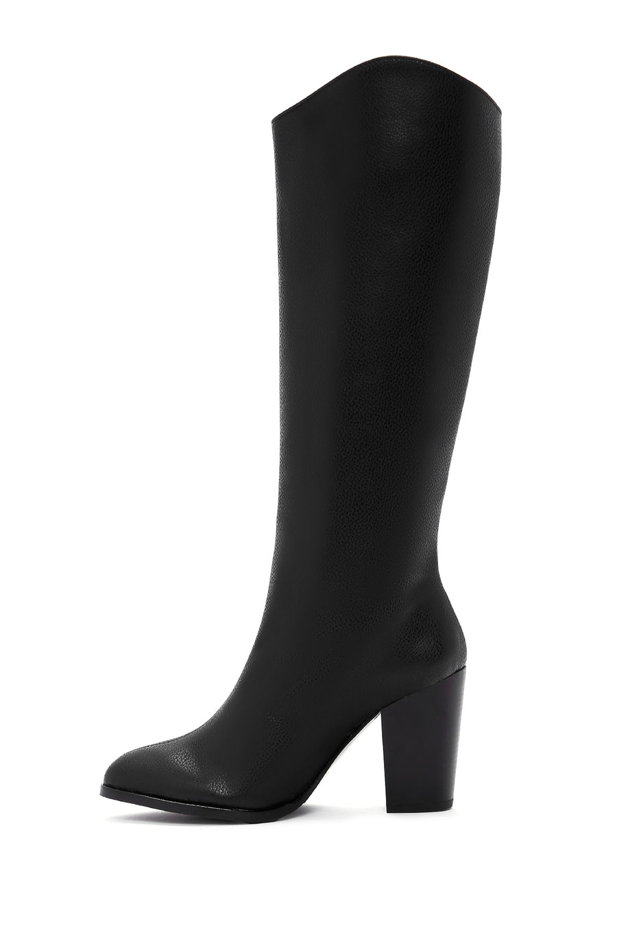 Women's Black Thick High Heeled Classic Boots