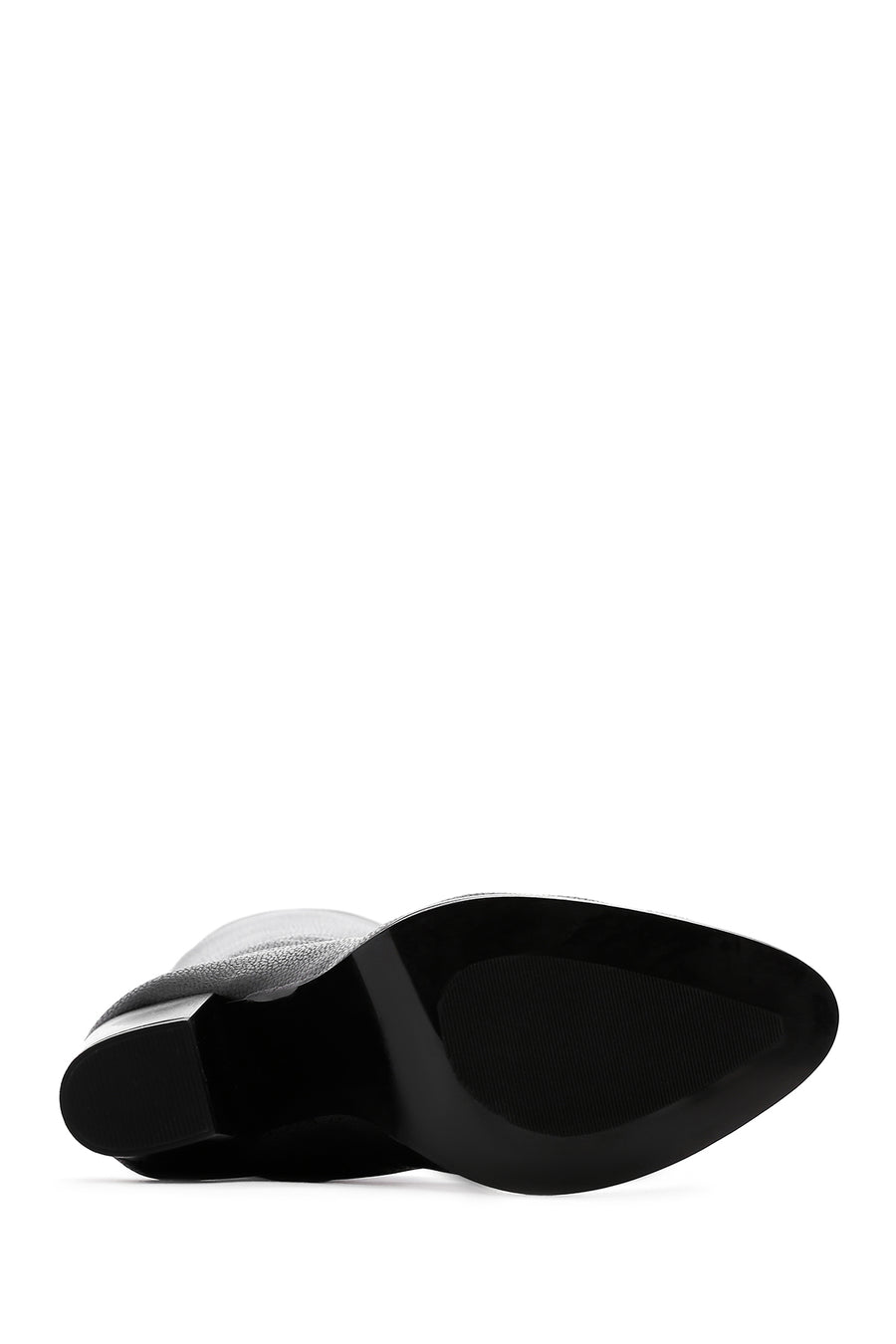 Women's Black Thick High Heeled Classic Boots