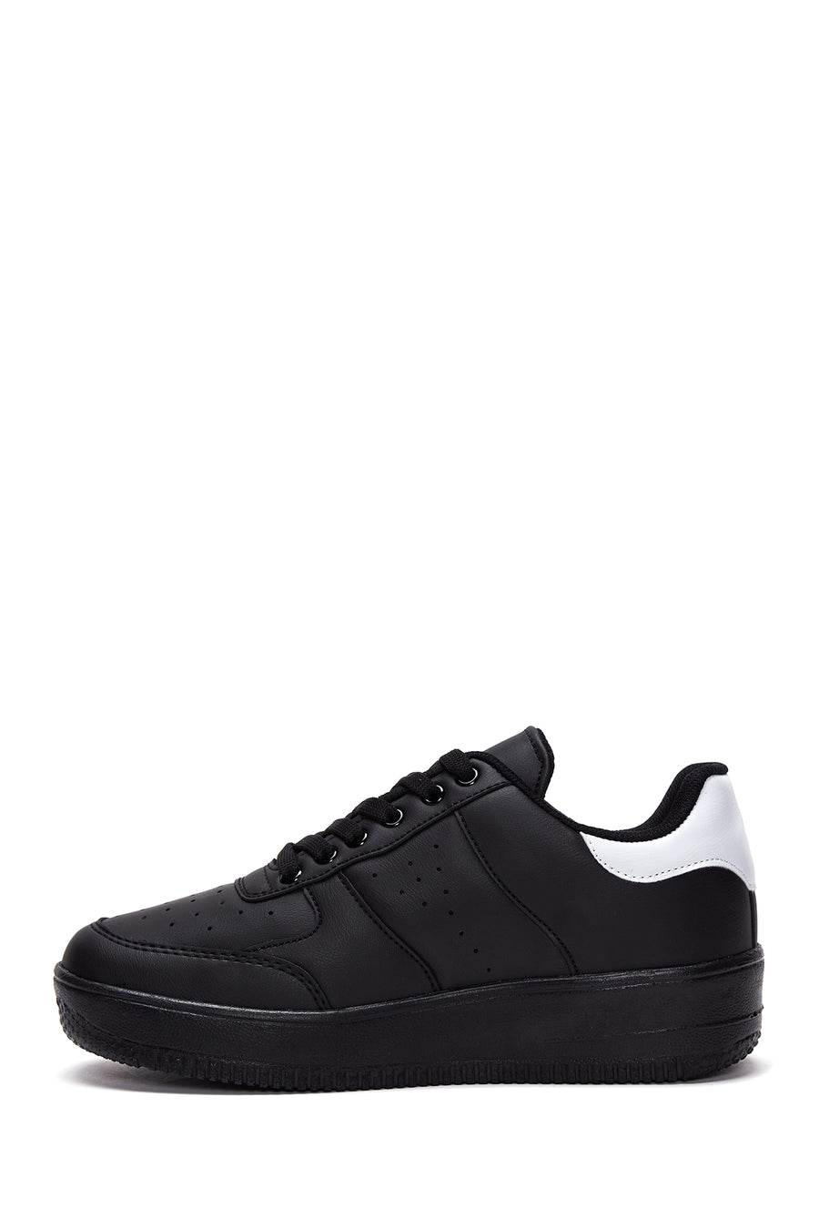 Women's Black Thick Soled Sneaker