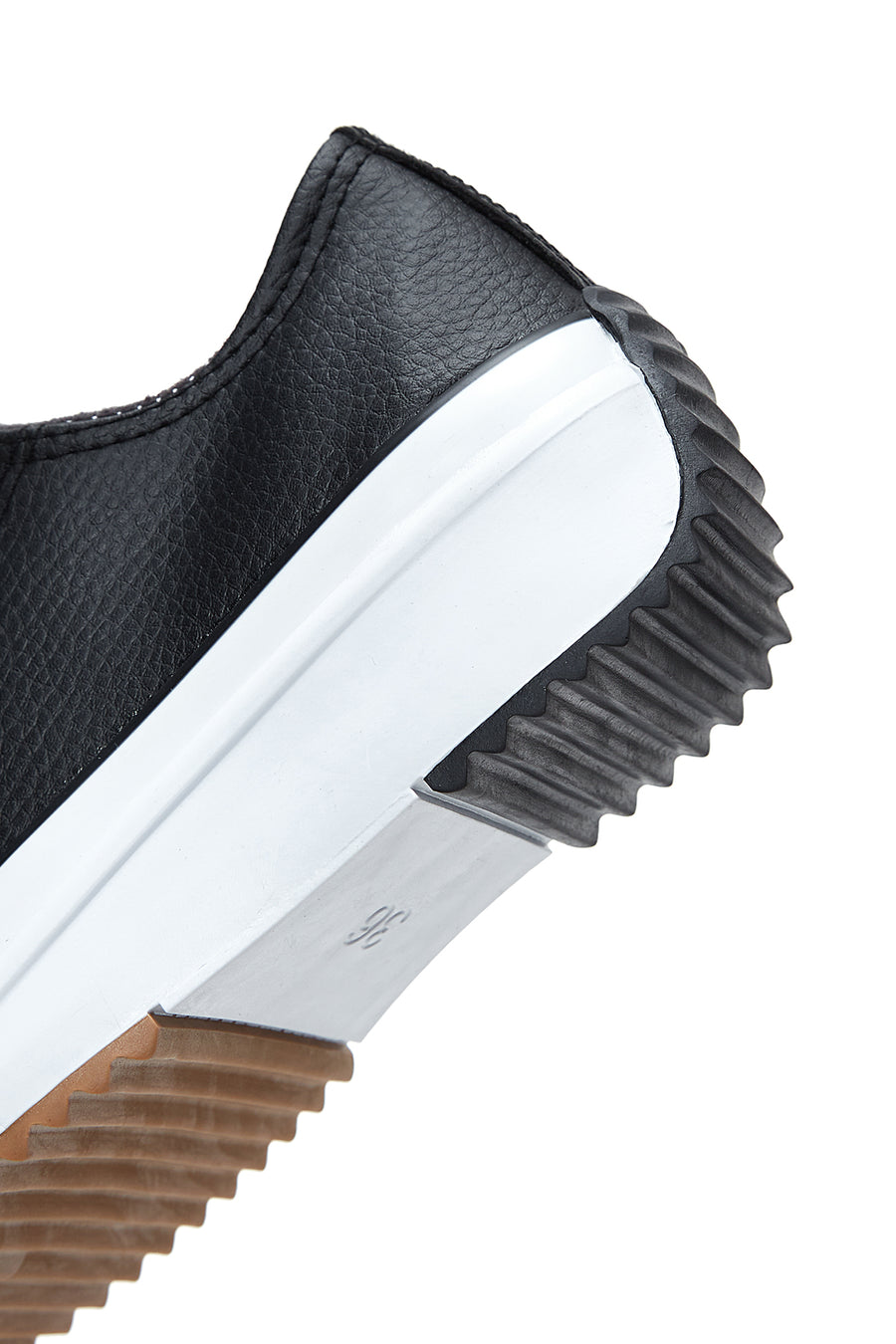 Women's Black Thick Soled Sneaker