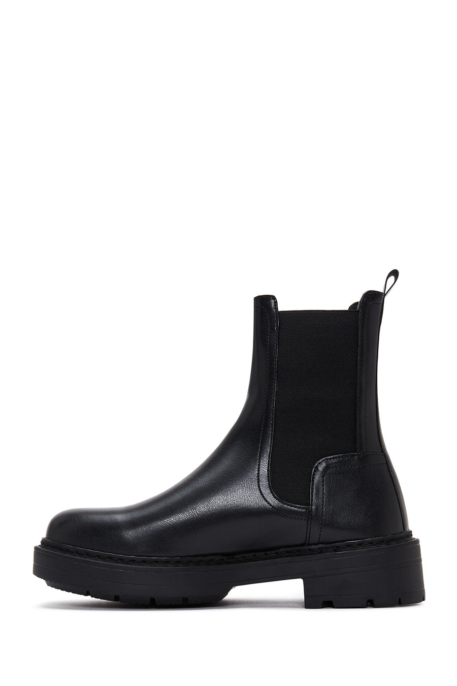 Women's Black Chelsea Flat Boots