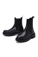 Women's Black Chelsea Flat Boots | Derimod