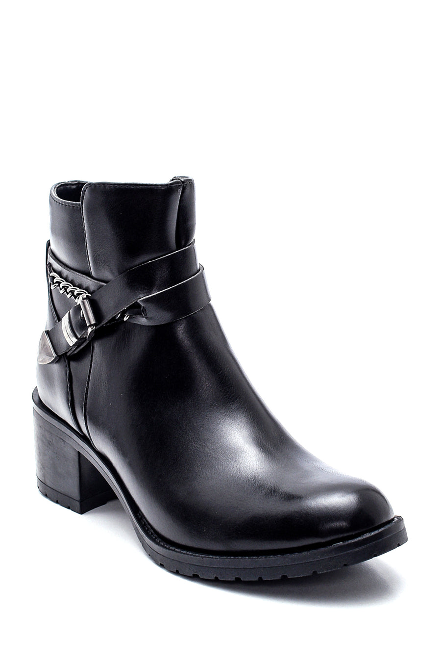Women's Buckle Heeled Boots