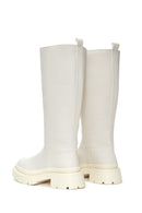 Kadın Bej Kalın Tabanlı Çizme | Derimod