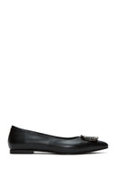 Women's Black Buckle Classic Ballet Ballet | Derimod