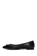 Women's Black Buckle Classic Ballet Ballet | Derimod