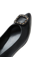 Women's Black Buckle Classic Ballet Ballet | Derimod