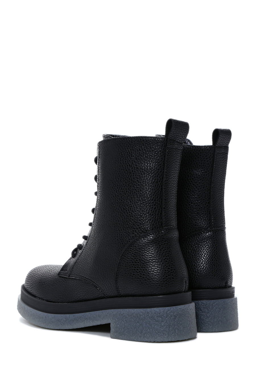 Women's Black Zippered Flat Boots