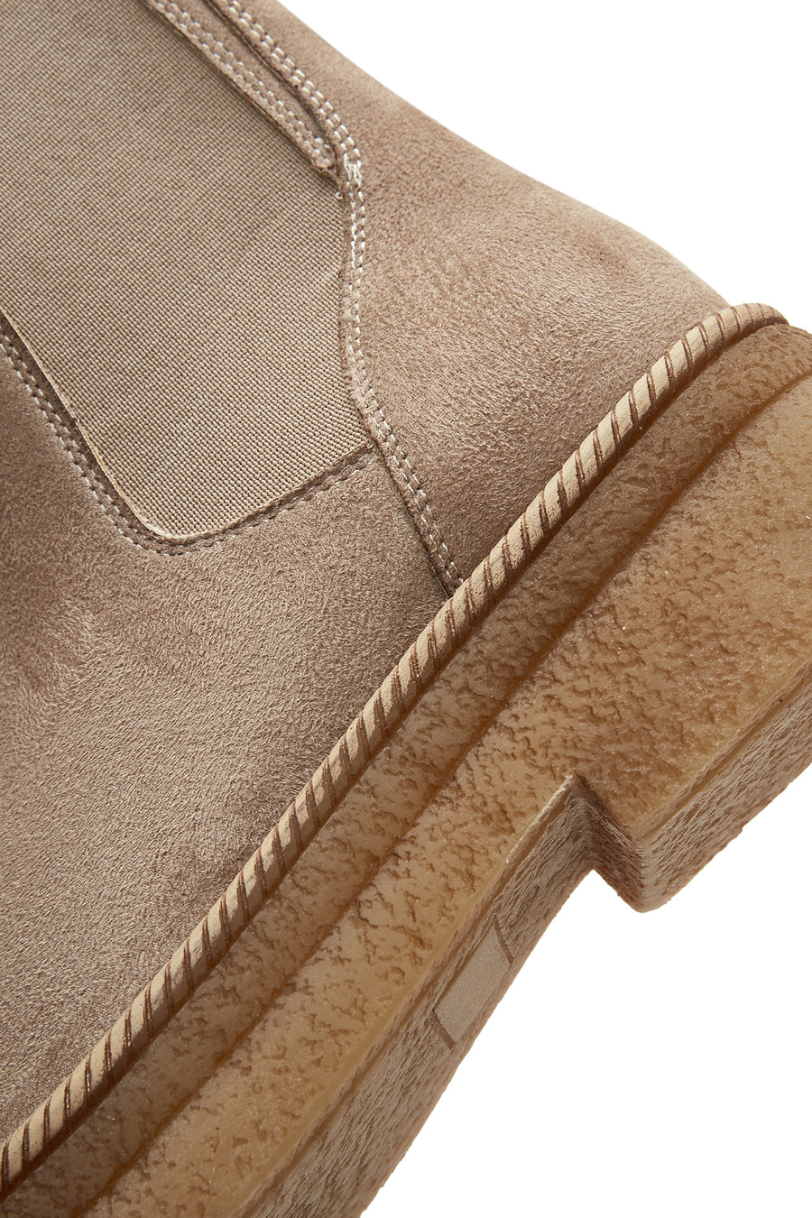 Women's Beige Suede Chelsea Boots