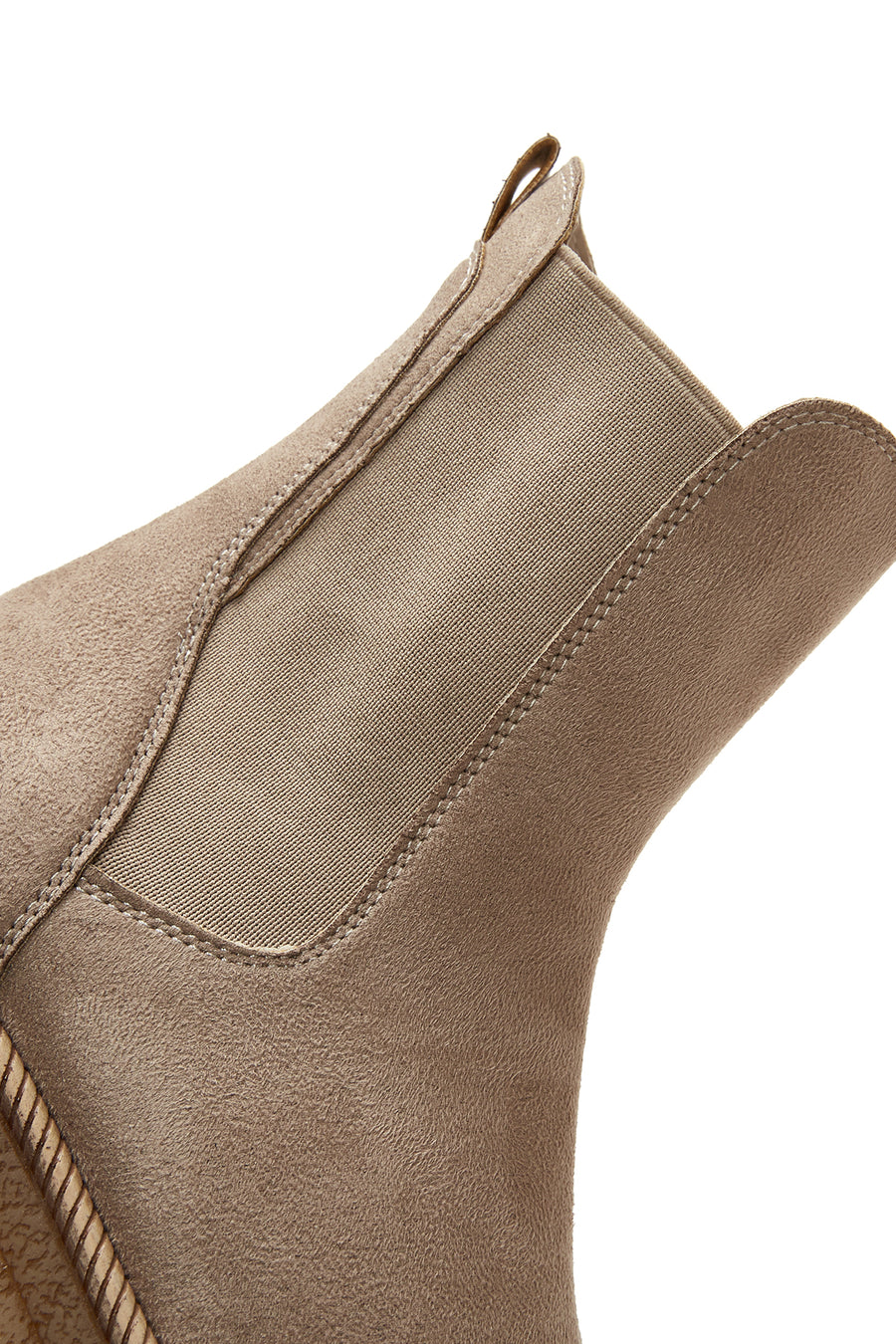 Women's Beige Suede Chelsea Boots