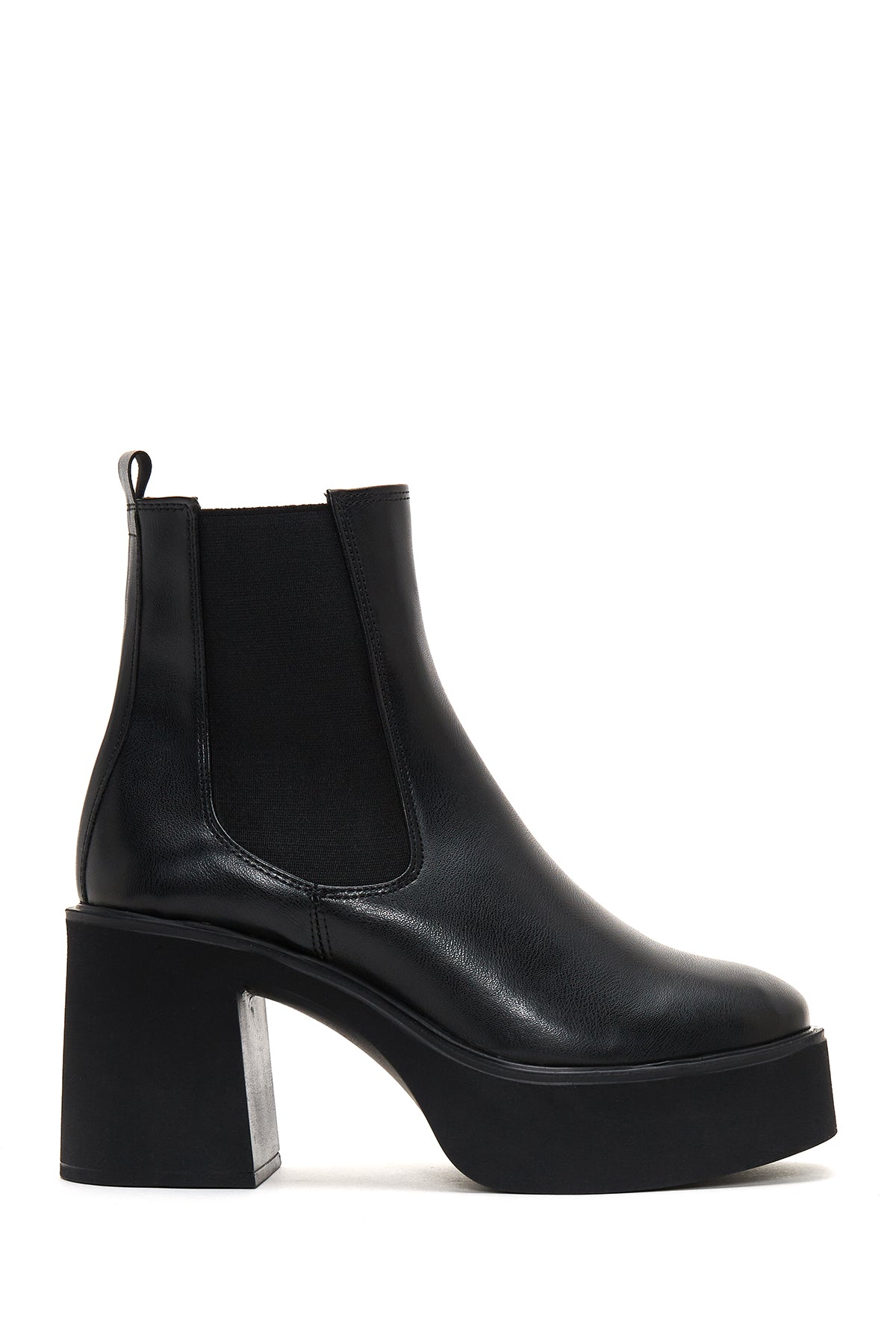 Women's Black Platform Heeled Chelsea Boots 22WFE403118 | Derimod