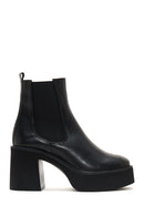 Women's Black Platform Heeled Chelsea Boots | Derimod