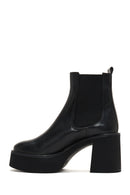 Women's Black Platform Heeled Chelsea Boots | Derimod